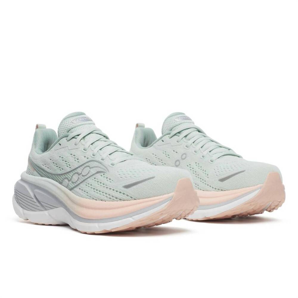 NEW SAUCONY women's hurricane 25 shoes in mist/cameo